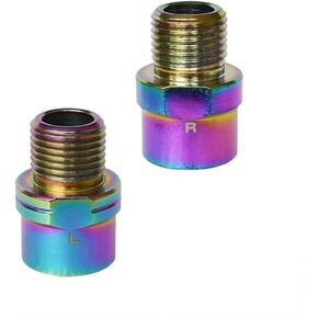 Bicycle Pedal Extender Bike Pedal Spacer Extension Chromium Molybdenum Steel 9/16 inch for MTB Mountain Road Bike Road Bicycle 1 Pair Colorful