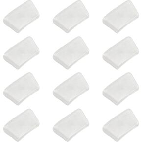 12PCS PVC Transparent Rubber Protective Sleeves for Pliers 27x17mm Mosaic Tile Pliers Sleeve Keychain Pliers Replaceable Cutting Pliers Rubber Tips for Glass Running Pliers