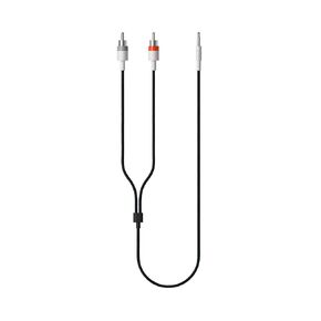 teenage engineering textile audio cable 3.5 mm - 2X rca, 1200 mm | 47.2 in (black)