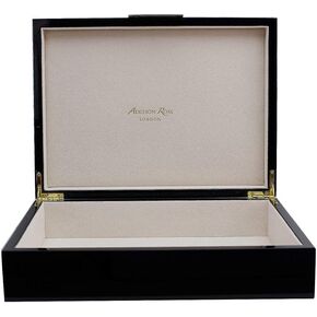 صندوق حلية أديسون روس مقاس 9 × 12 مطلي باللون الأسود، ولمسات ذهبية in Kuwait