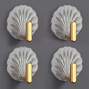 Decorative Wall Self Adhesive Hooks, Adhesive Wall Hooks for Hanging Heavy Duty, Over The Door Hooks Key Holder for Wall, Wall Hook Key Purse Hanger Door Hanger Hook (4pcs)