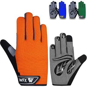 Cycling Gloves Toddler Mountain Bike Handlebar Grips Gel Padding Full Finger Baseball Glove Workout Football Gloves Youth Boys 8-12 Kids Gardening Gloves MTB Gloves