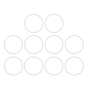 X AUTOHAUX Silicone O-Rings, 38mm OD 33.2mm ID 2.4mm Width VMQ Seal Gasket for Compressor Valves Pipe Repair, White, Pack of 10