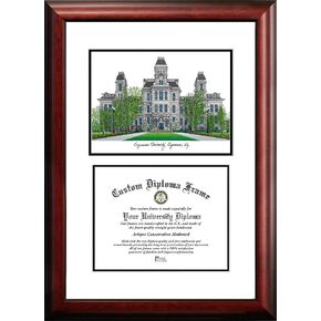Campus Images NY999V Syracuse University Scholar Diploma Frame, 8.5" x 11"