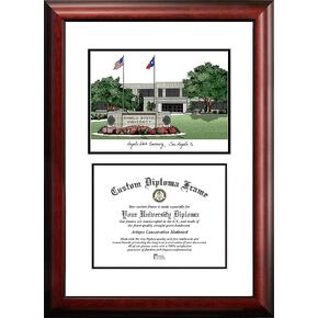 Campus Images TX999V Angelo State University Scholar Diploma Frame, 11" x 14"