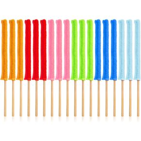 Microfiber Stick Dusters, Crevice Cleaning Tool Mini Detail Dusters Small Dusters for Cleaning Home Car Window The Smallest Spaces(Pack of 18,Multicolor) in Kuwait