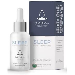 Melatonin Supplement for Men & Women - Support Drops with Passion Flower, Ashwagandha Root & Magnolia Bark Extract - Organic, Non GMO, Vegan, Gluten Free & Kosher, Made in USA (2 Fl Oz)