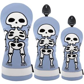 قطعة واحدة أو مجموعة أغطية رأس الجولف - غطاء رأس نادي الجولف للسائقين فيرواي وودز الهجينة - أغطية رأس نادي الجولف الزرقاء الجمجمة in Kuwait