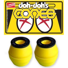 Shorty's Skateboard Bushings Doh Doh's Cones with Washers Yellow 92A Soft