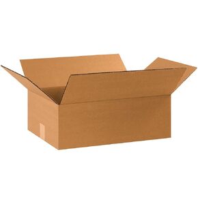 BOX USA 17 1/4 x 11 1/4 x 4 Corrugated Cardboard Boxes, Flat 17.25"L x 11.25"W x 4"H, Pack of 25 | Shipping, Packaging, Moving, Storage Box for Home or Business, Strong Wholesale Bulk Boxes