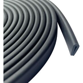 Rubber Edge Trim, 1/16" U Channel Edge Trim, Edge Protector, Length 10Ft, U Shaped Gasket, EPDM Material, Black Color, Edge Protector for Sheet Metal1