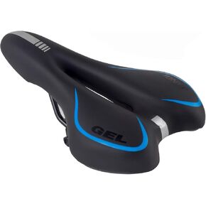 Comfort Bike Seat Cushion for Men & Women，Gel Bicycle Saddle Replacement Soft Waterproof for Mountain Bike Road Bike，Exercise Bike，Road Bike Seat, Bicycle Seat（Blue）