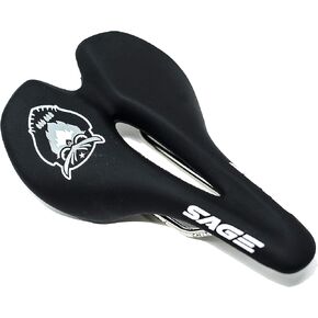Sage Beccus Bike Saddle | Titanium Rails Bicycle Comfort Cushion Seat | Mountain Road Bikes Padded Cycling Seats | Men and Women Exercise Performance Cycle Accessories
