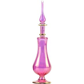 NileCart™ Egyptian Perfume Bottle large size 9 in. handmade in Egypt For your perfume, essential oils, Egyptian decoration or party table centerpiece (Green)