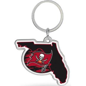 Rico Industries NFL Football Tampa Bay Buccaneers State Shape Keychain 3.50 x 1.50