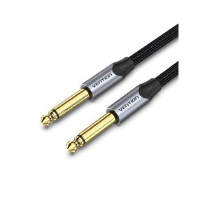 VENTION 1/4 Inch Audio Instrument Cable -Right-Angled to Straight 6.35mm Male to Male TS Cord Guitar Cable Balanced Interconnect Line for Electric Guitar, Bass, and Keyboard