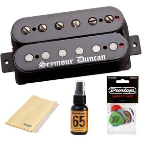 Seymour Duncan Black Winter Humbucker Neck Pickup - Bundled with Dunlop Pick Pack and Dunlop Polishing Kit