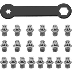 The Lord of the Tools 50Pcs Bike Pedal Screws with Torx Wrench Bicycle Pedal Bolts Screw Bike Pedals Anti Skid Nails Bike Accessories M4x4.4mm Steel