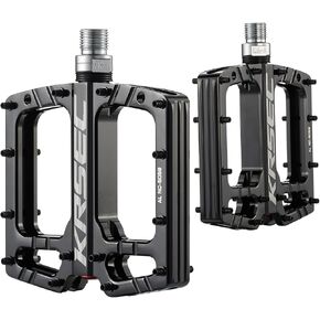 MTB Mountain Bike Pedals Sealed Bearing 9/16'' High Strength Aluminum Alloy Cycling Flat Pedal Lightweight Non-Slip Small Platform Bicycle Pedals for Road Bike/Floding Bike