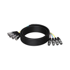 XLR Snake Cable XLR Cables 3ft, 4 Channel XLR Snake Male to Female XLR Microphone Patch Cable,Pro Audio Snake Recording Color Coded for Live Stage, Recording, Studios