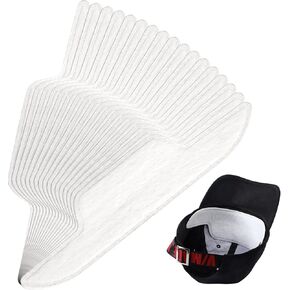 100 Pcs Hat Sweat Liner Golf Absorbent Sweat Pad Prevents Stains Odor Soft Hat Sweat Protector Disposable Hard Hat Sweatband Preservation Sticky Sweat Liner for Men Women Baseball Hat from Makeup
