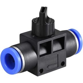 uxcell 12mm OD Pneumatic Air Flow Control Valve with Push-to-Connect Fitting,Union Straight,Pneumatic Air Controller Valve 6pcs