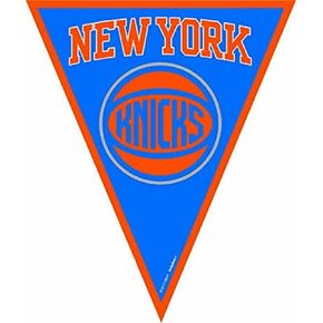 NBA New York Knicks Blue & Orange Plastic Pennant Banner - 12ft (Pack Of 1) - Perfect For Game Day & Sports-Themed Parties
