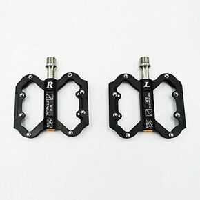 TiTo Titanium Classic Style Bicycle Pedal with Aluminium Alloy Bicycle Foot Pedals and Titanium Axles for MTB and Road Bike