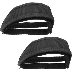 Cycling Gear 2PCS Mountain Bike Pedal Strap Toe clamp with Fixed Gear Bicycle, Black