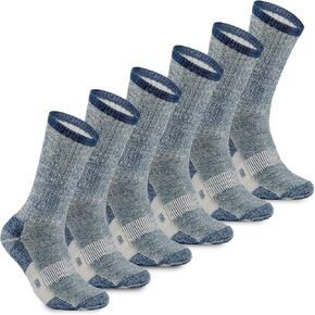 MERIWOOL Merino Wool Lightweight Hiking Socks, 3 Pairs Cushioned & Odor Resistant Outdoor Crew Socks for Men and Women