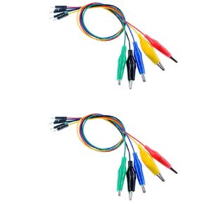 10pcs 12 inch Alligator Clip to Breadboard Jumper Wires Test Lead, Alligator to Male Jumpers Compatible with Arduino,Breadboard,Raspberry Pi for Circuit Connection, DIY Maker
