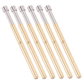 100pcs Spring Test Pogo Pin PCB Testing Pogo Pin Concave Head Type Brass Material 2.02mm/0.1in Tube Diameter 33.35mm/1.3in PCB Testing Pins