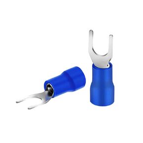 200 Pcs 12-10 AWG Yellow Insulated Fork Spade Wire Connector, 8 U-Type Wire Connector Electrical Crimp Terminals