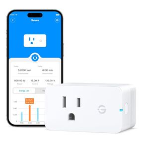 Govee Smart Plug with Energy Monitoring, WiFi Bluetooth Plug Work with Alexa and Google Assistant, 15A Smart Outlets with Timer & Group Controller, No Hub Required, ETL&FCC Certified for Home, 4 Pack
