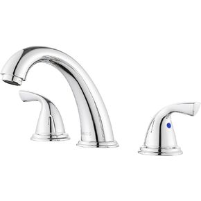 PARLOS 2 Handles Bathroom Sink Faucet 8 inch Widespread 3 Hole Deck Mount Lavatory Vanity Faucet, Brushed Nickel, 1435002D