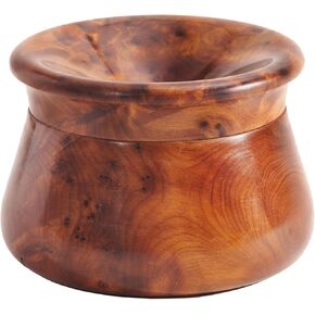 Thuya Wood Burl Wooden Handcarved Ashtray - Moroccan Rare Wood Burl Decorative Ashtray (Large (D:12cm))