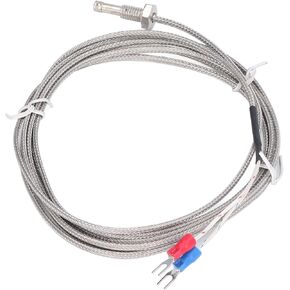 Temperature Sensor J Type Thermocouple Sensor J Type Thermistor Temp Probe Temperature Measuring Tool for PID Controller WRNJ‑M6