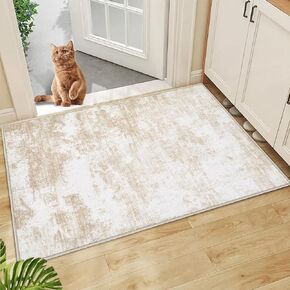 Area Rug Washable Rug 8x10: Large Modern Abstract Living Room Rug Anti-Slip Backing Stain Resistant Soft Indoor Carpet for Bedroom Kitchen Dining Room Table Home Office(Multi Green,8'x10')