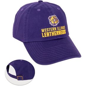 Desert Cactus Western Illinois University Baseball Hat WIU Leathernecks Brimmed Embroirderd Hats Cap Adjustable Cloth Strap Adult (Style A) Purple