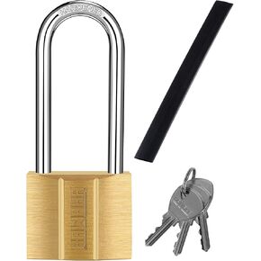 81/40-1P Brass Keyed Padlock (Waterproof, Solid Brass Lock) for Sheds, Storage Unit, School, Gym Locker, Fence, Toolbox, Hasp, Storage - 1-9/16 in. (40 mm)