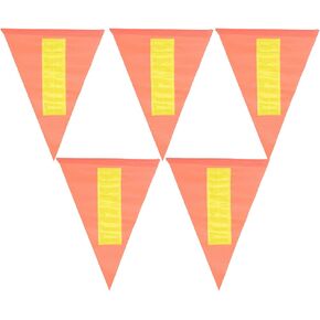 Atv Flag 5Pcs Replacement Pennant Safety Flag, Bike Safety Flag, Orange Cycle Safety Flag, High Visibility Bicycle Safety Flag (Style 1) Motorcycle Flag