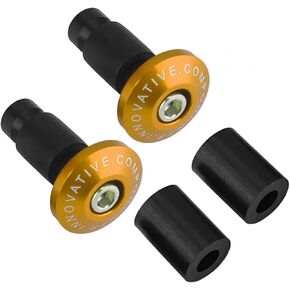 22mm Handlebar End Plugs, 7/8inch Motorcycle Handlebar Plug Caps, Aluminum Bar End Grips Ends Caps for Most Bicycle, Mountain Bike, Road Bike, MTB(red)