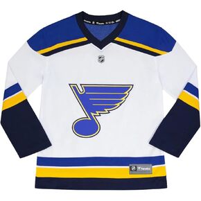 Fanatics Youth St. Louis Blues Away Replica Jersey NHL Licensed Hockey Jersey Size L/XL Ages 12-18 Years, White