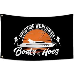 Prestige Worldwide Flag 3x5Ft Boats & Hoes Banner Tapestry for Garden College Dorm Room Guys Man Cave Frat Bedroom in Kuwait