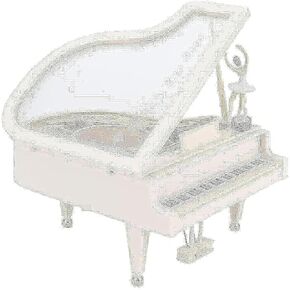 Piano Music Box Mechanical Classical Lovely Ballerina Girl Dancing On The Piano Music Box Piano Music Jewelry Box Rotating Music Box Valentine's Day Gift Christmas Musical Box Figurine Xmas Presents