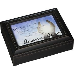Carson Home Accents 17991 Amazing Grace Rectangle Music Box, 8-Inch by 6-Inch by 2-3/4-Inch in Kuwait
