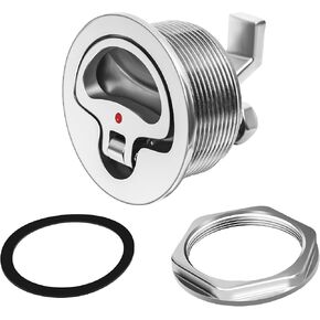 YUSOVE Flush Mount Latch Fits 2-1/2" Hole,Non-Locking Surface-Mount Latch,316 Stainless Steel Boat Cam Latch