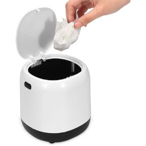 سلة مهملات صغيرة مع غطاء من نوع الضغط، سلة مهملات للمكتب بسعة 0.5 جالون، سلة قمامة صغيرة، سلة مهملات صغيرة للحمام وغرفة النوم والمطبخ والمنزل وطاولة القهوة in Kuwait