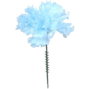 White Silk Carnation Picks | Artificial Flowers for Weddings, Home Decor, DIY Crafts | 100 Count Bulk Carnations with 3.5" Heads and 5" Stems