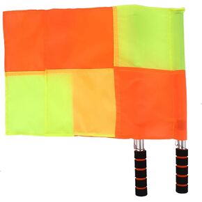 Sport Flag, Red and Yellow Linesman Flag, Waterproof Referee Flag, Convenient for Football Soccer Equipment for Soccer